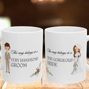 Couples Mug Set Wedding Bridal Shower